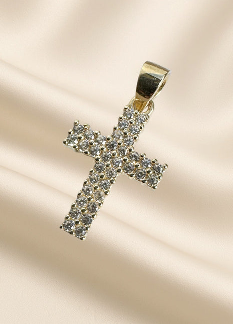 Goldkreuz mit Zirkonen