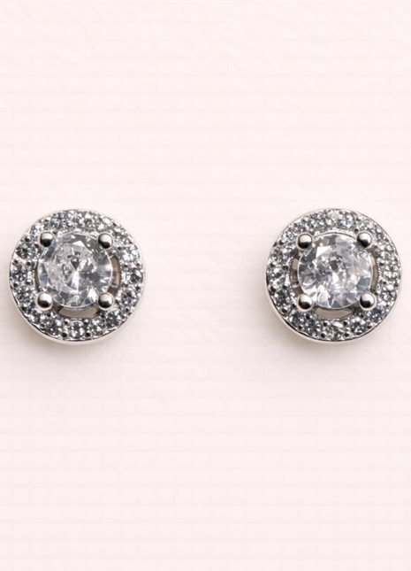 Earrings with zircons