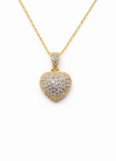 Srebrna ogrlica sa srcem i cirkonima