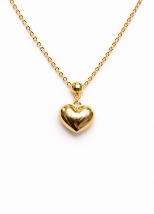 Gold necklace with heart