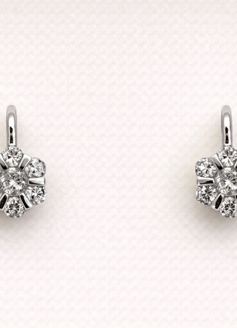 Srebrne cvjetne naušnice s cirkonima – elegantan dizajn