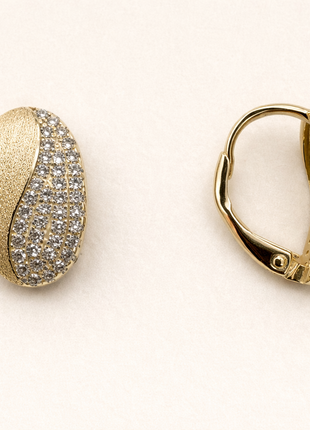 Pozlaćene srebrne naušnice s cirkonima