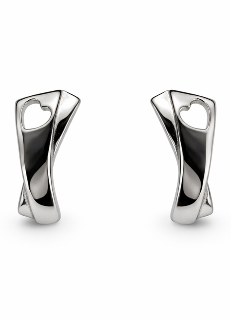 Naušnice – srebro, srce