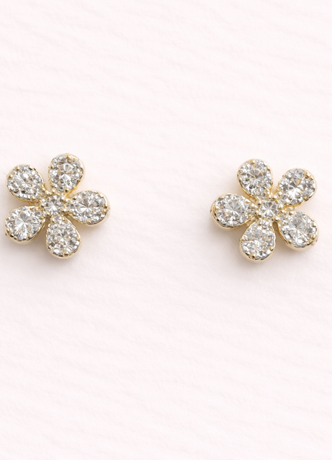 Flower earrings – zircons