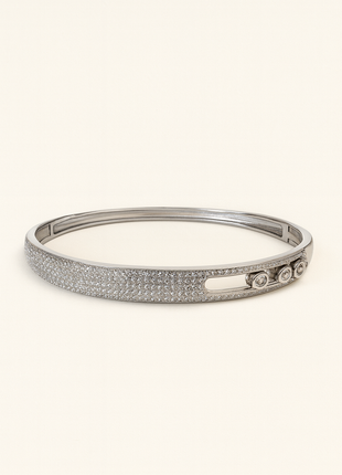 Srebrna narukvica s pavé cirkonima